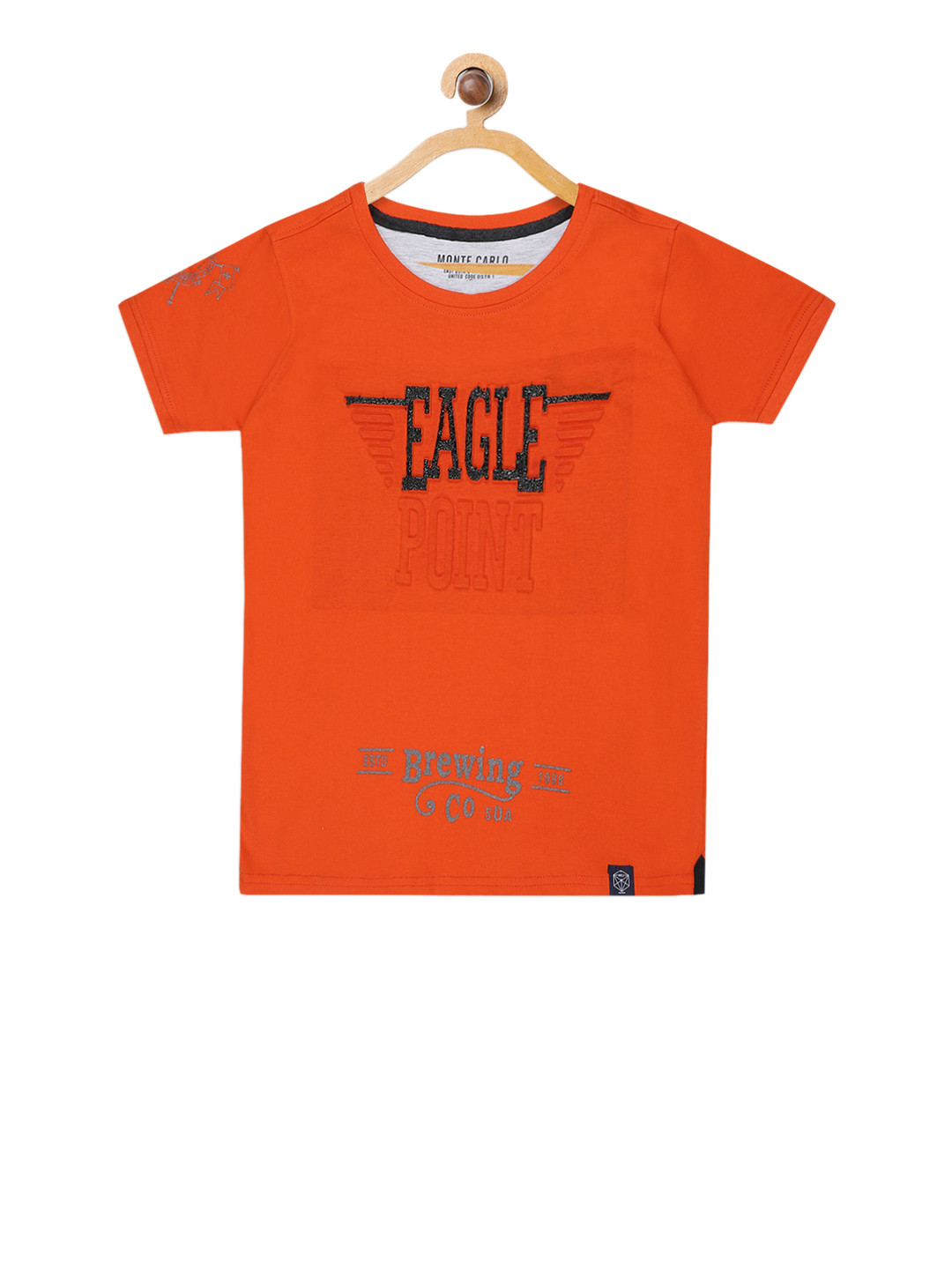 

Monte Carlo Boys Orange Printed Round Neck T-shirt