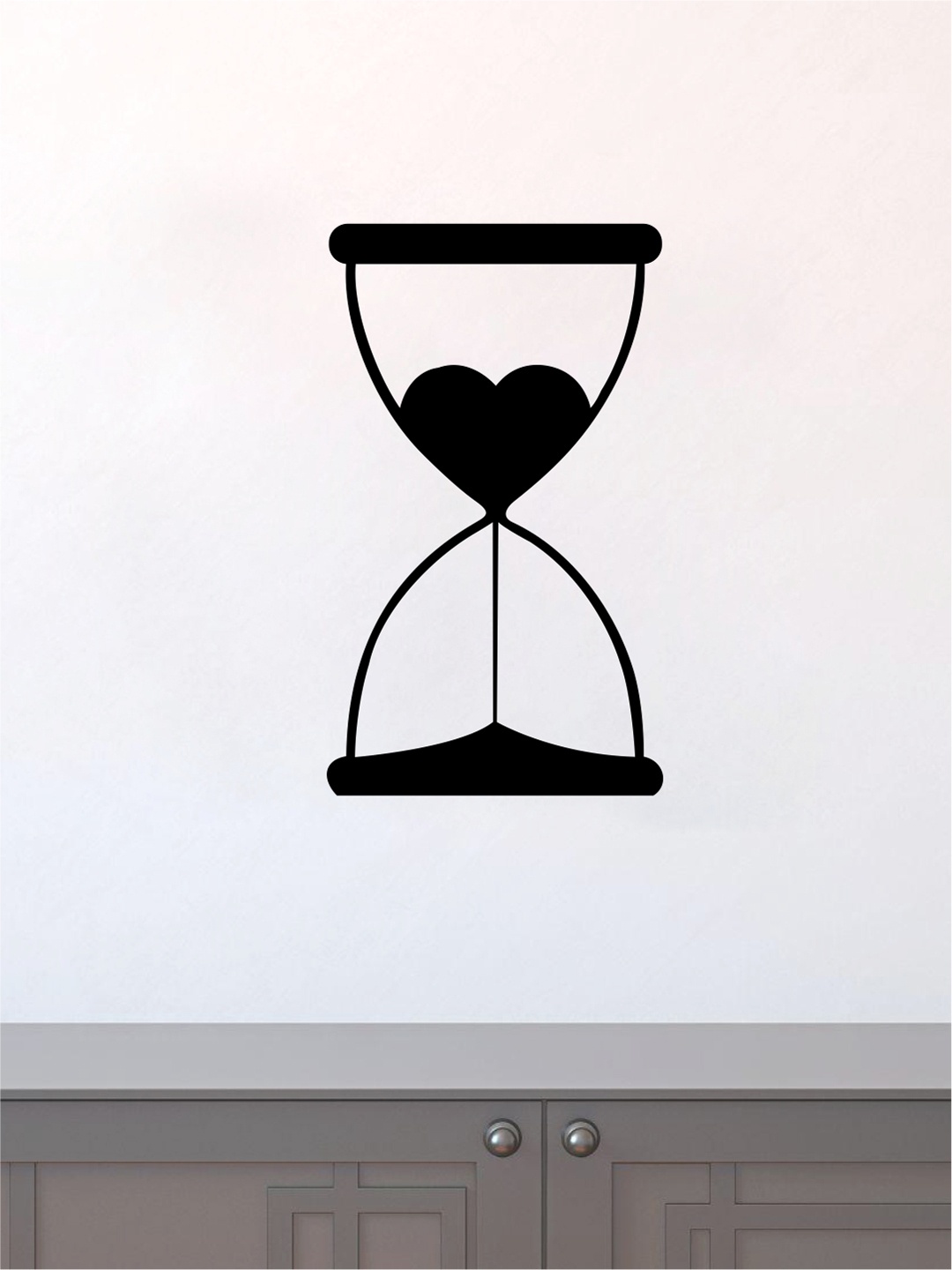 rawpockets Black Sand Clock Wall Stickers