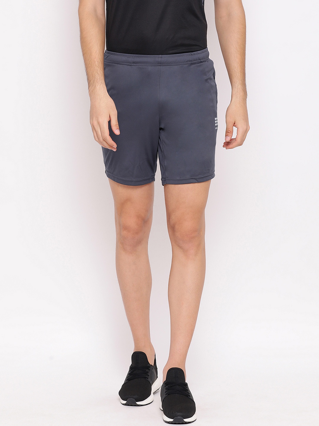 

rock.it Men Grey Solid Regular Fit Sports Shorts