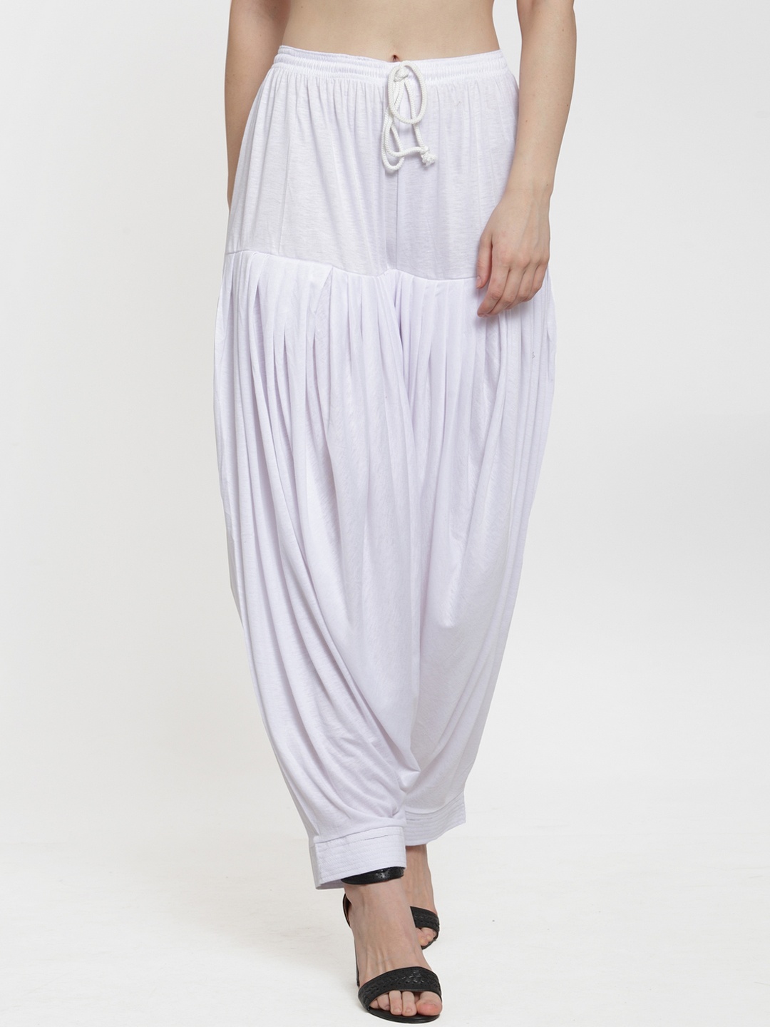 GRACIT Women White Solid Patiyala