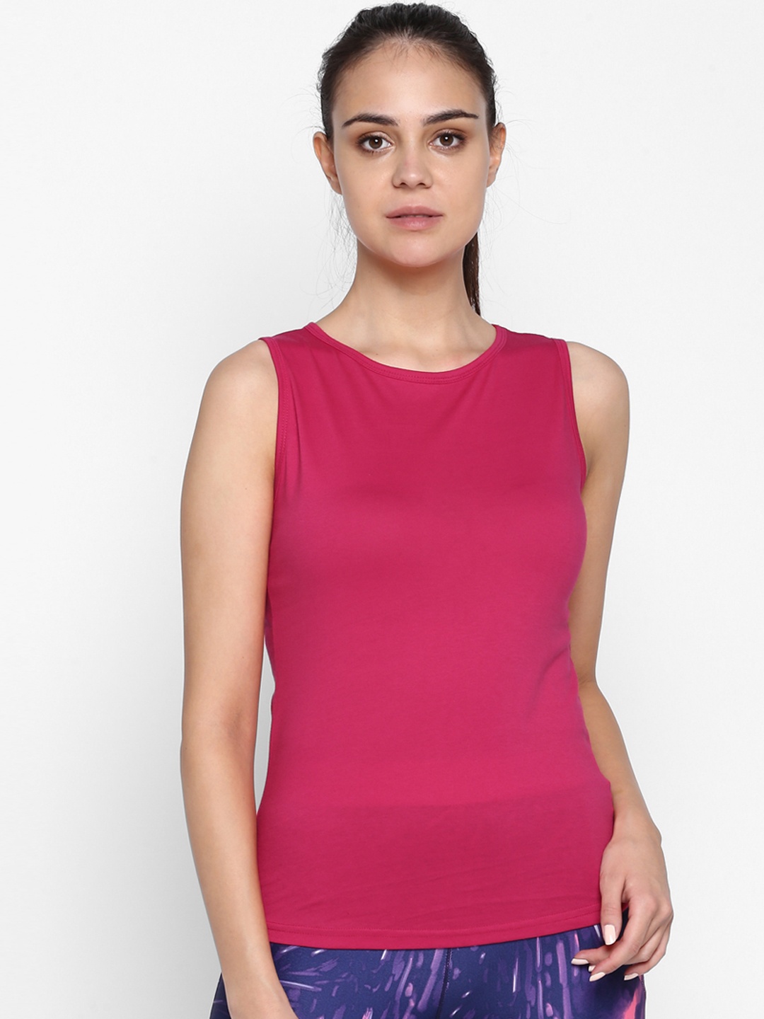 

appulse Women Pink Solid Round Neck T-shirt