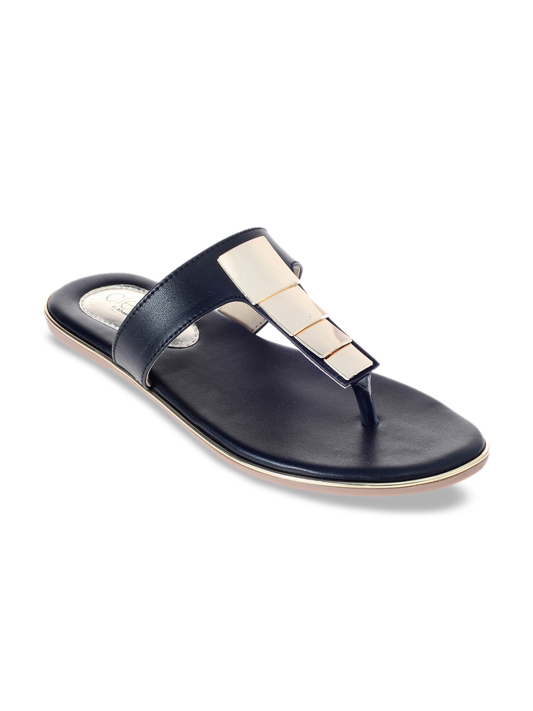 

Khadims Women Black Embellished Open Toe Flats