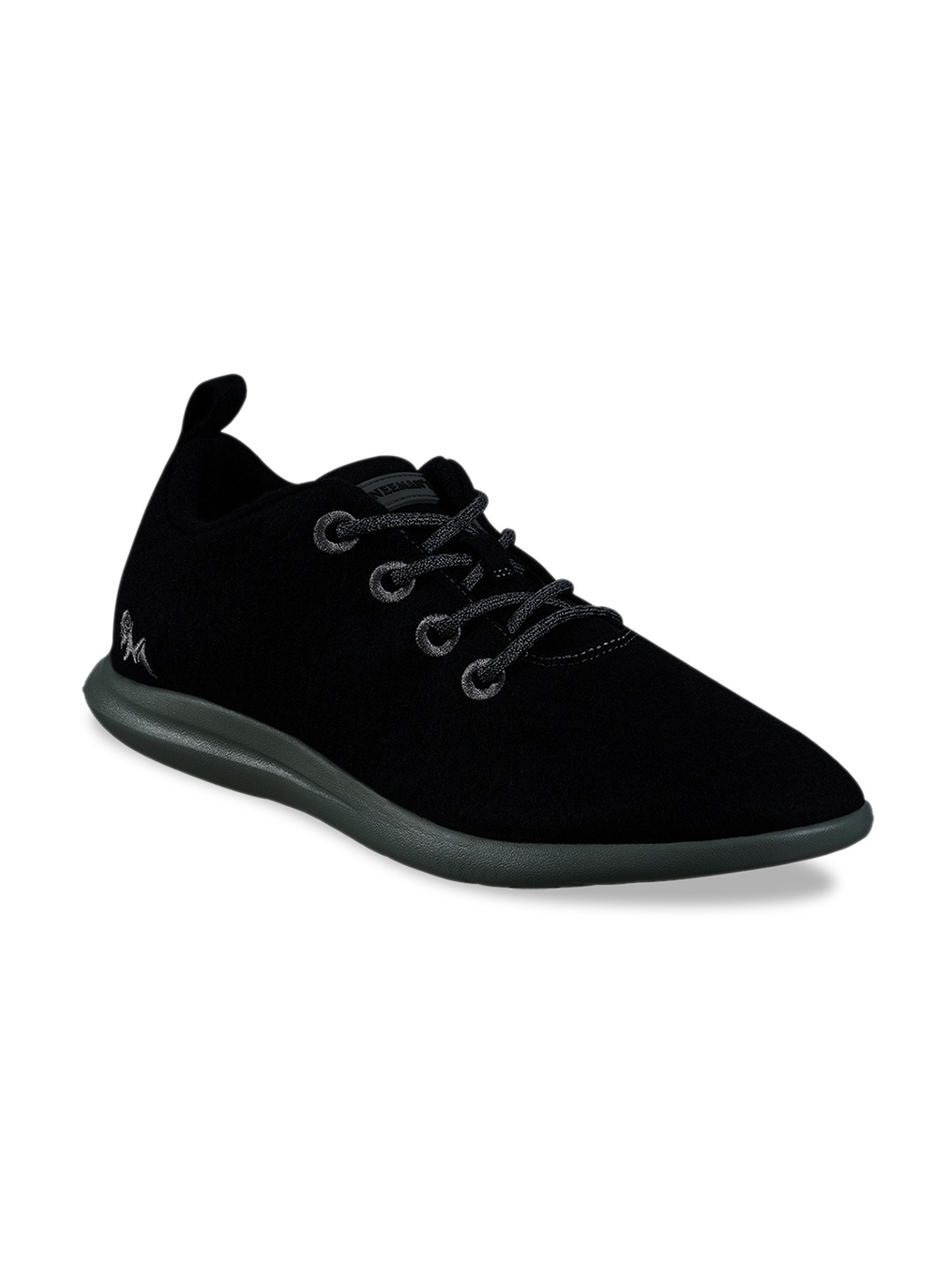 NEEMANS Women Black Solid Merino Wool Sneakers