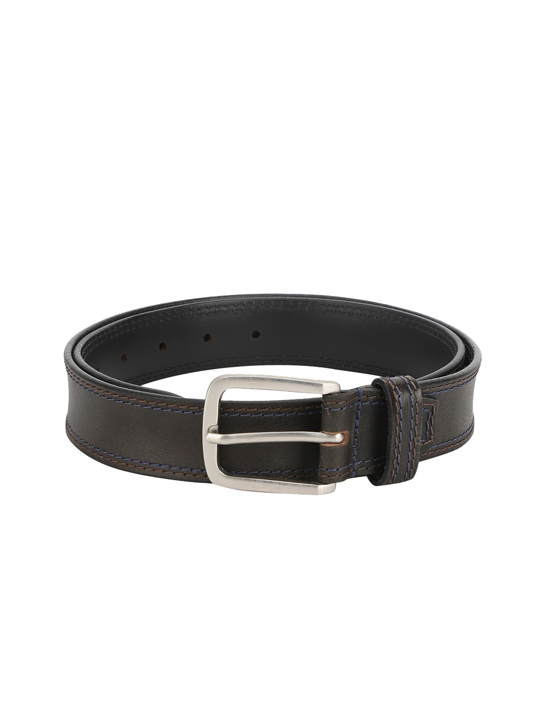 Aditi Wasan Men Black Solid Leather Belt