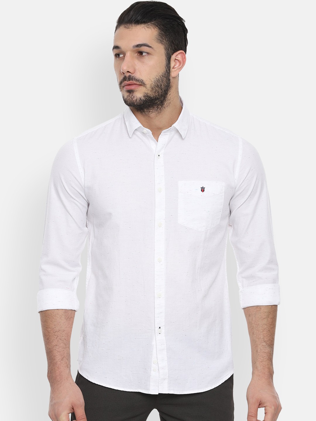 

Louis Philippe Sport Men White Slim Fit Solid Casual Shirt