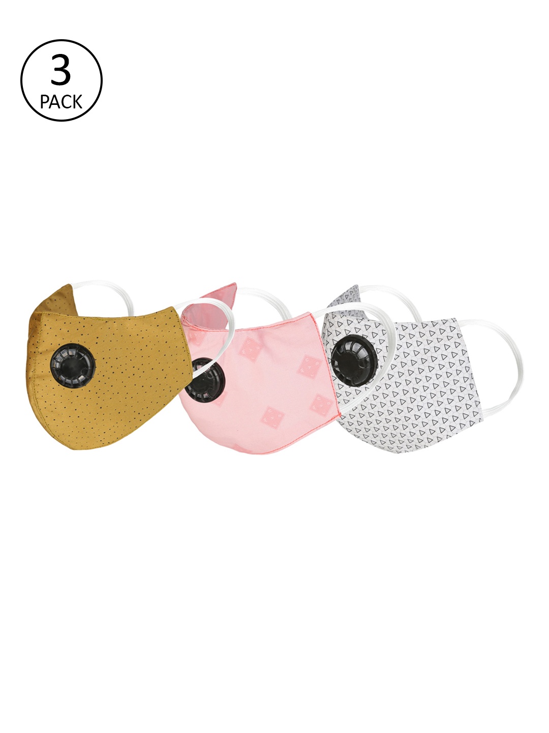 

Balista Adults Pack of 3 Assorted 4-Ply Reusable Valved Anti-Dust Outdoor Masks