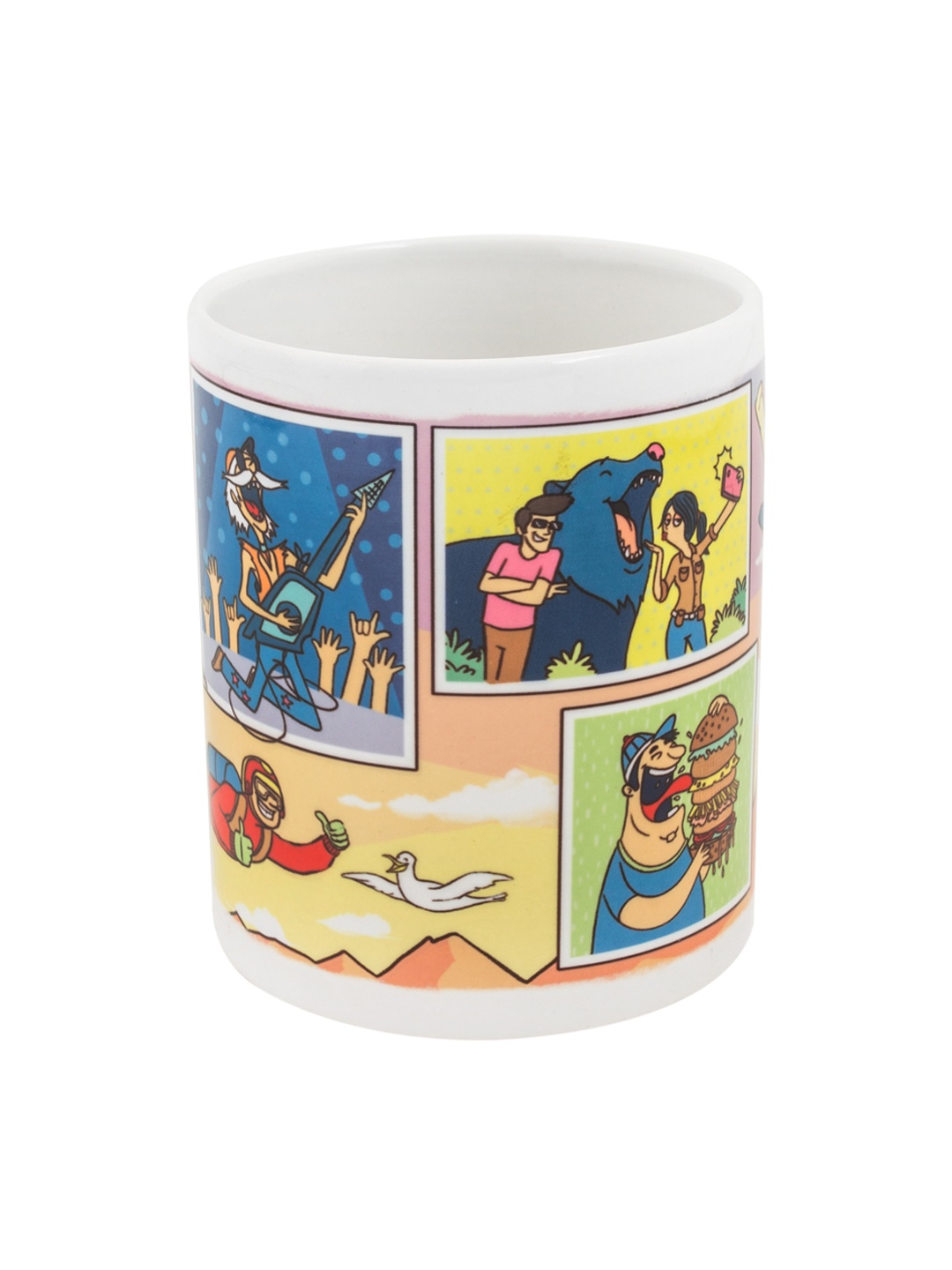 

Chumbak White & Yellow Printed Yolo Coffee Mug