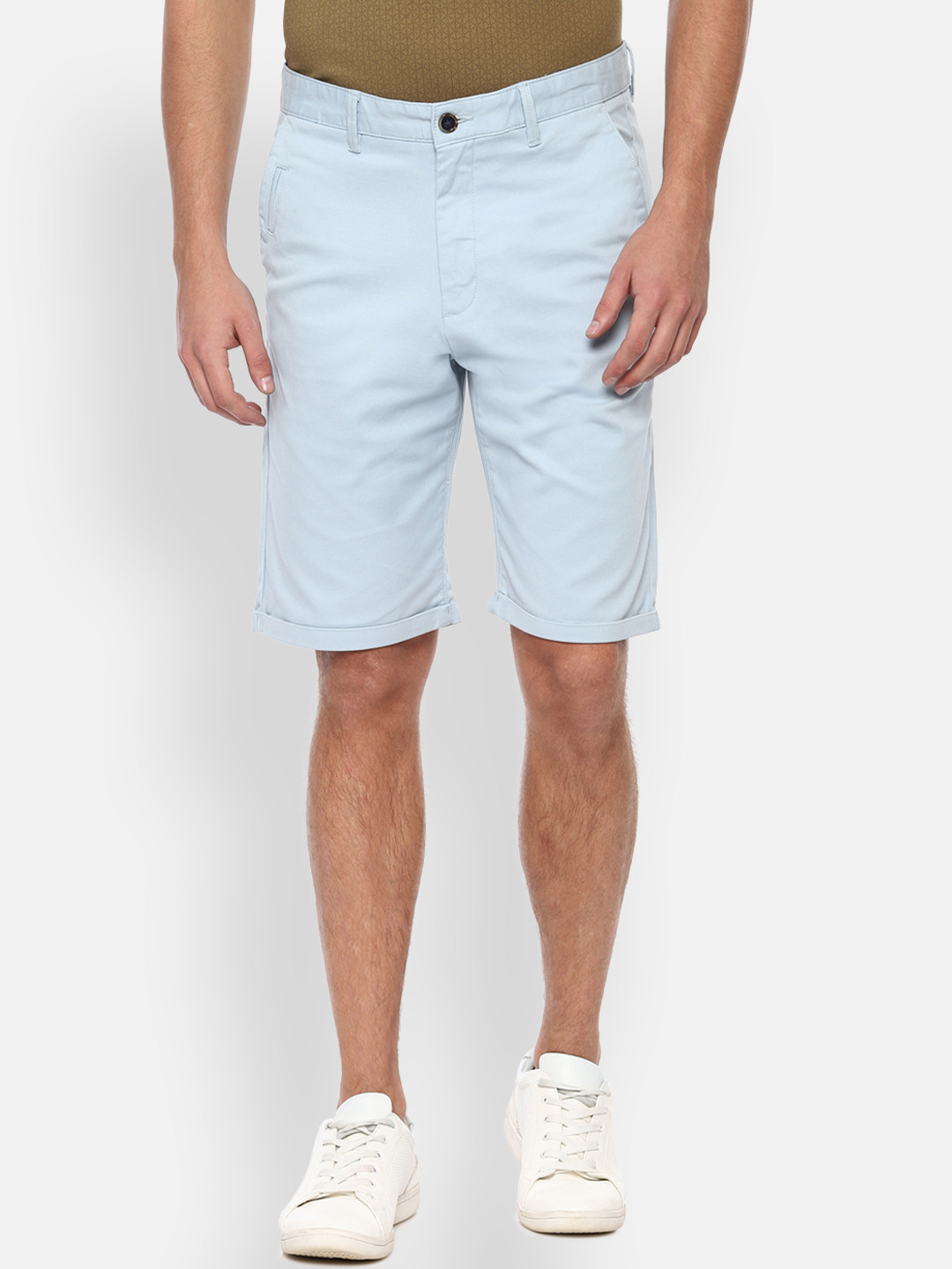 

Louis Philippe Sport Men Blue Self Design Regular Fit Chino Shorts
