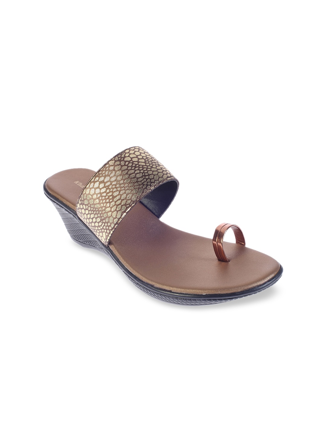 

Khadims Women Brown Printed Sandals