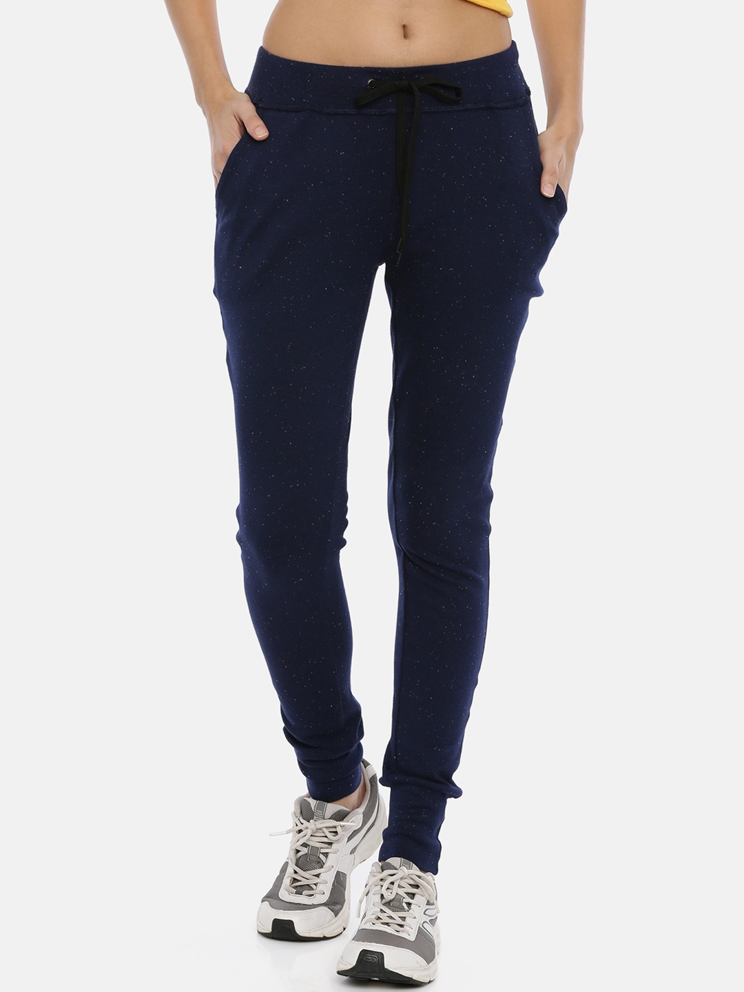 

Snarky Gal Women Navy Blue Self-Design Track Pants