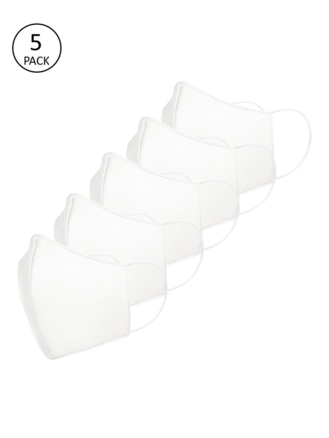 

JS Care Kids 5 Pcs 6 Ply Anti-Viral Anti-Bacterial Reusable N95 Masks, White