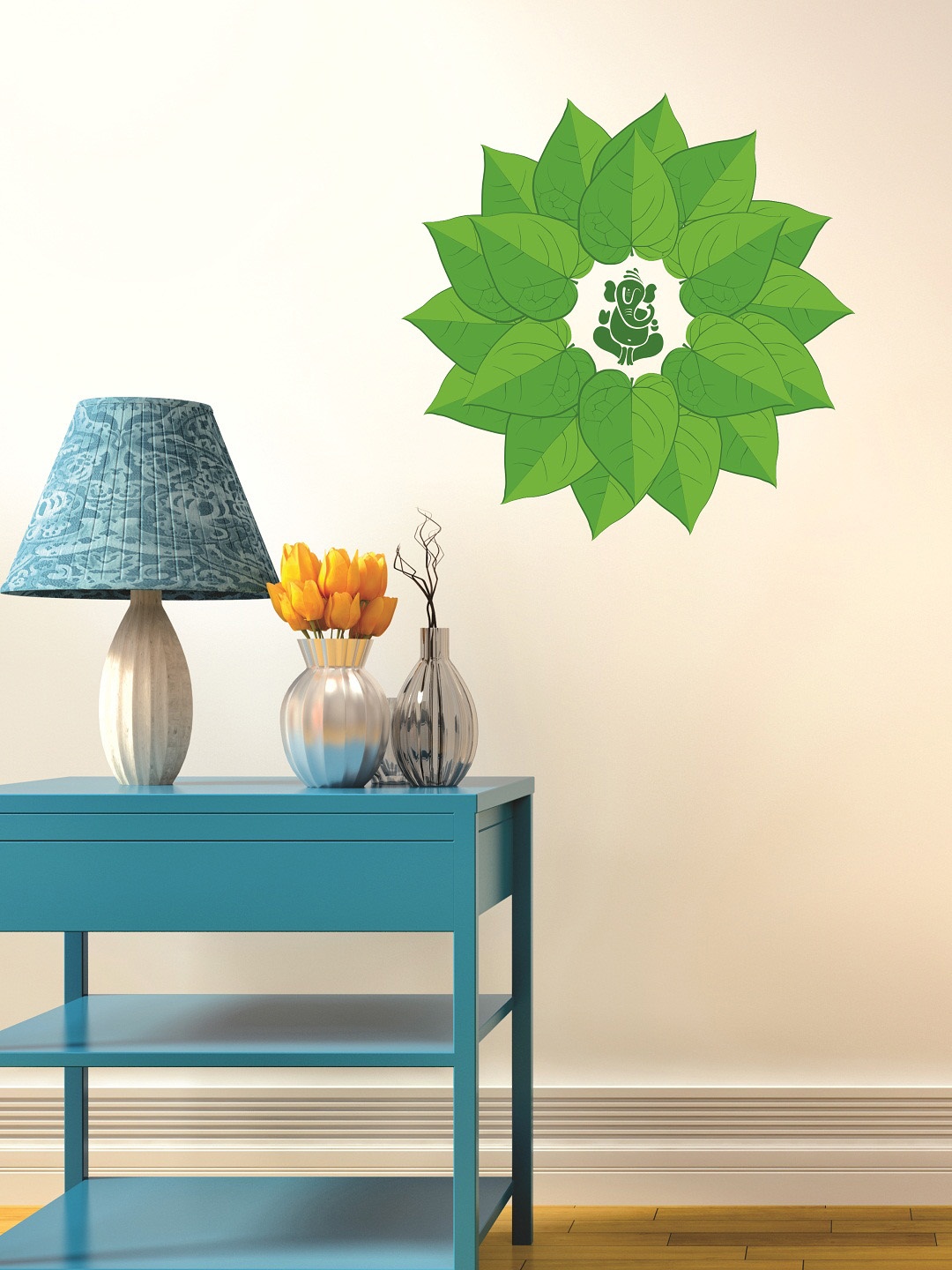 

WALLSTICK Green Lord Ganesha Large Vinyl Wall Sticker