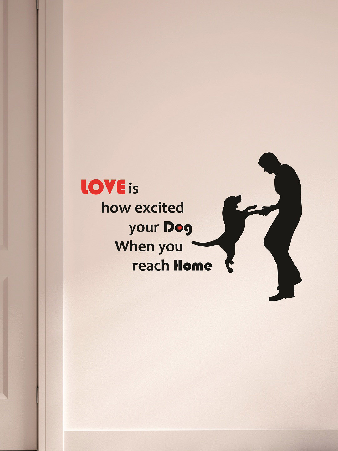 

WALLSTICK Black & Red Love Large Vinyl Wall Sticker