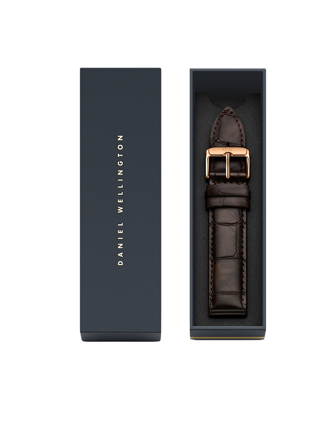 

Daniel Wellington Men Coffee Brown Textured Leather Watch Straps