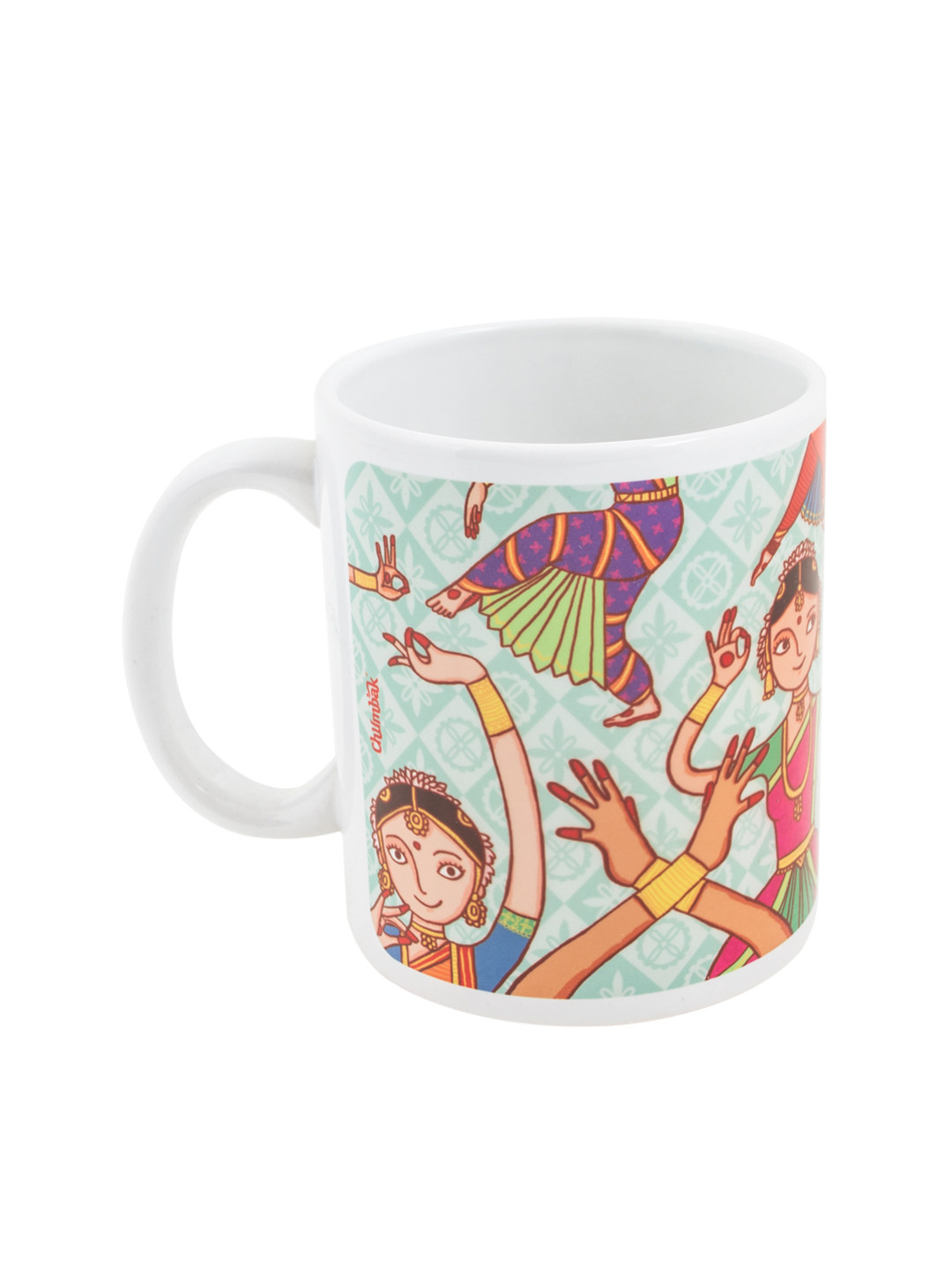 

Chumbak Sea Green & Pink Printed Dance Vibes Coffee Mug