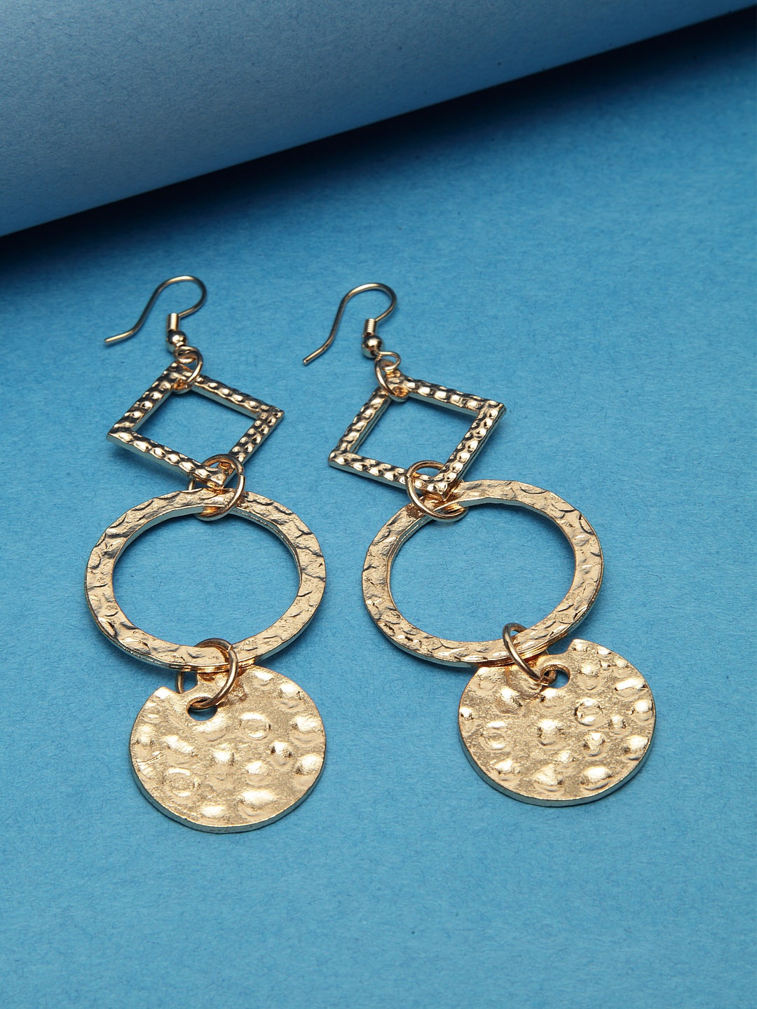 

Madame Rose Gold Plated Geometric Drop Earrings