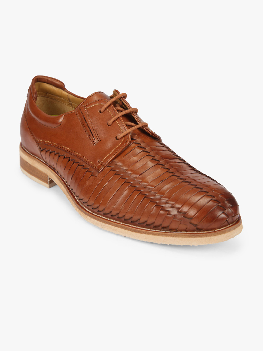

Florsheim Men Brown Textured Leather Derbys