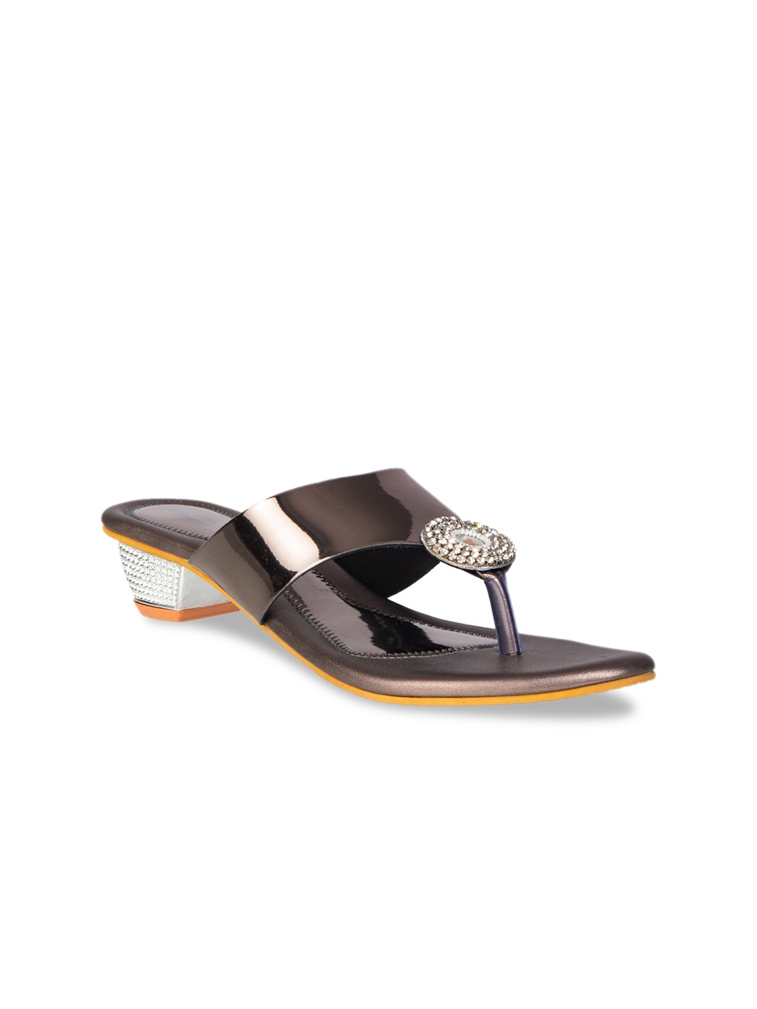 

Khadims Women Grey Embellished Block Heels