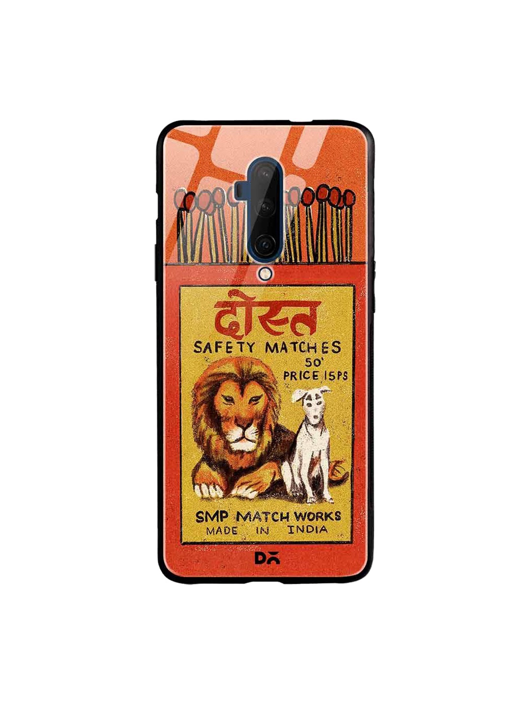 

DailyObjects Orange & Red Dost Matchbox OnePlus 7T Pro Glass Case