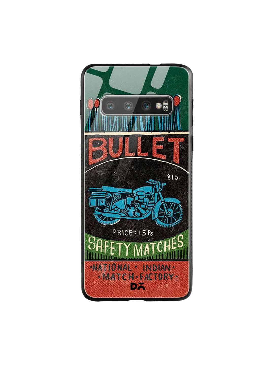 

DailyObjects Green & Black Bullet Matchbox Samsung Galaxy S10 Glass Case