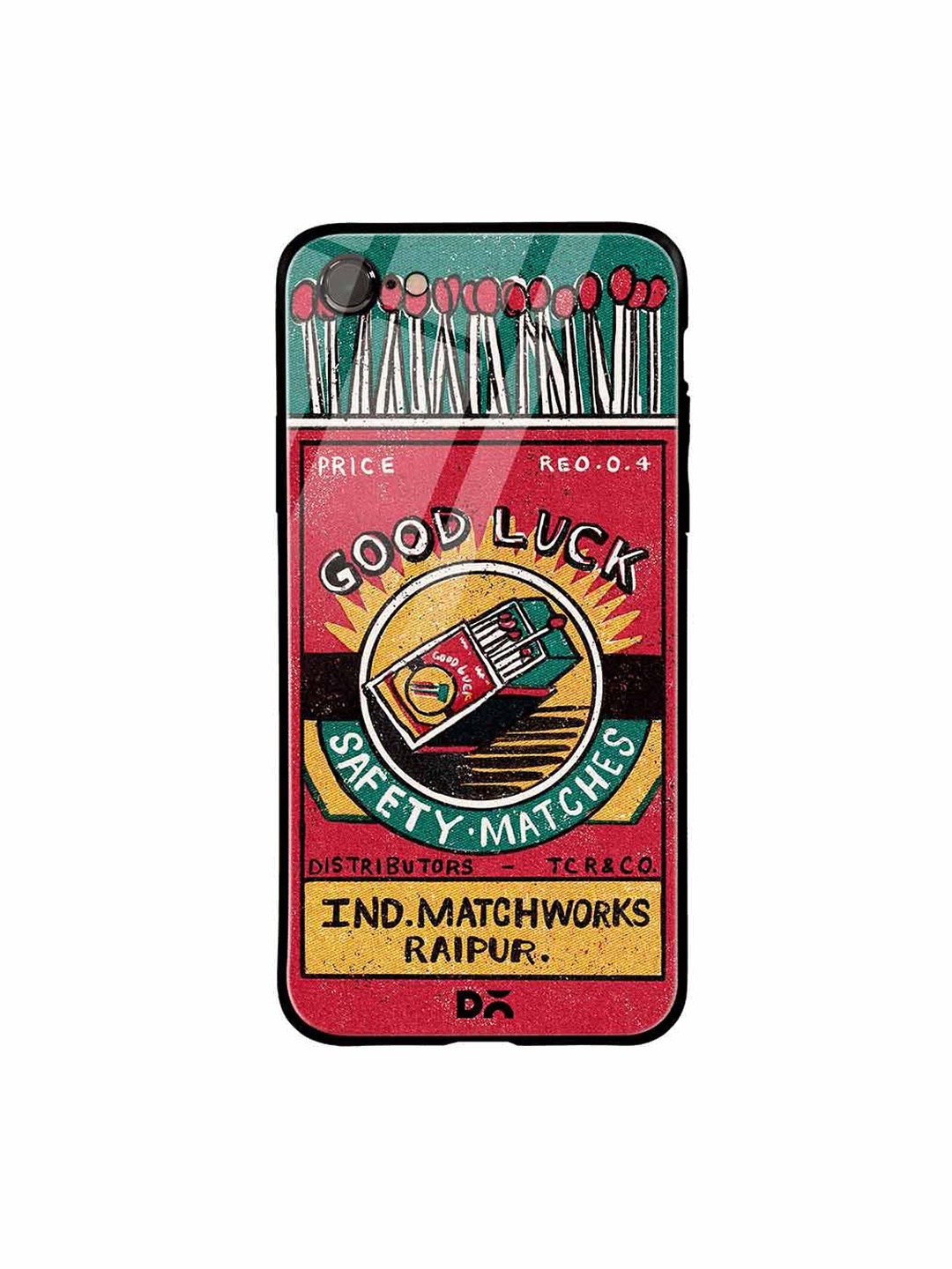

DailyObjects Yellow & Red Good Luck Matchbox iPhone 8 plus Glass Cover