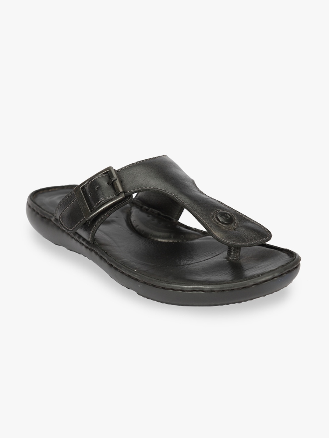 

Florsheim Men Black Leather Comfort Sandals
