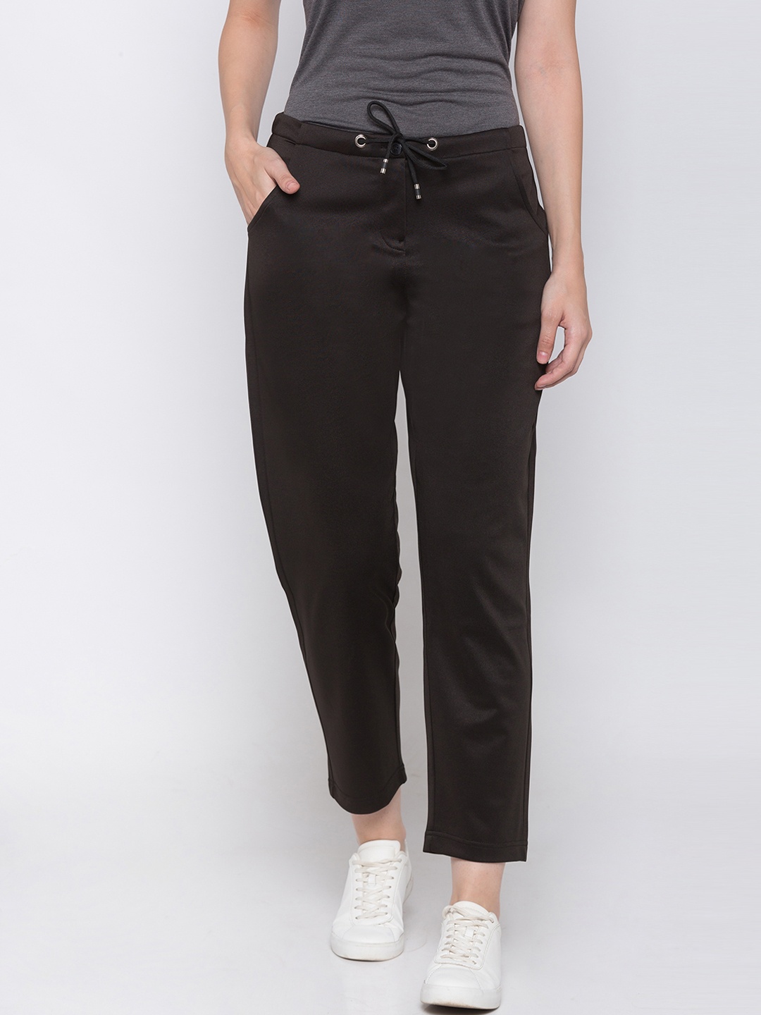 

Globus Women Brown Regular Fit Solid Regular Trousers