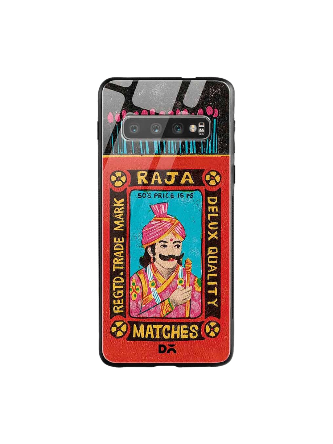 

DailyObjects Red & Blue Raja Matchbox Samsung Galaxy S10 Glass Case