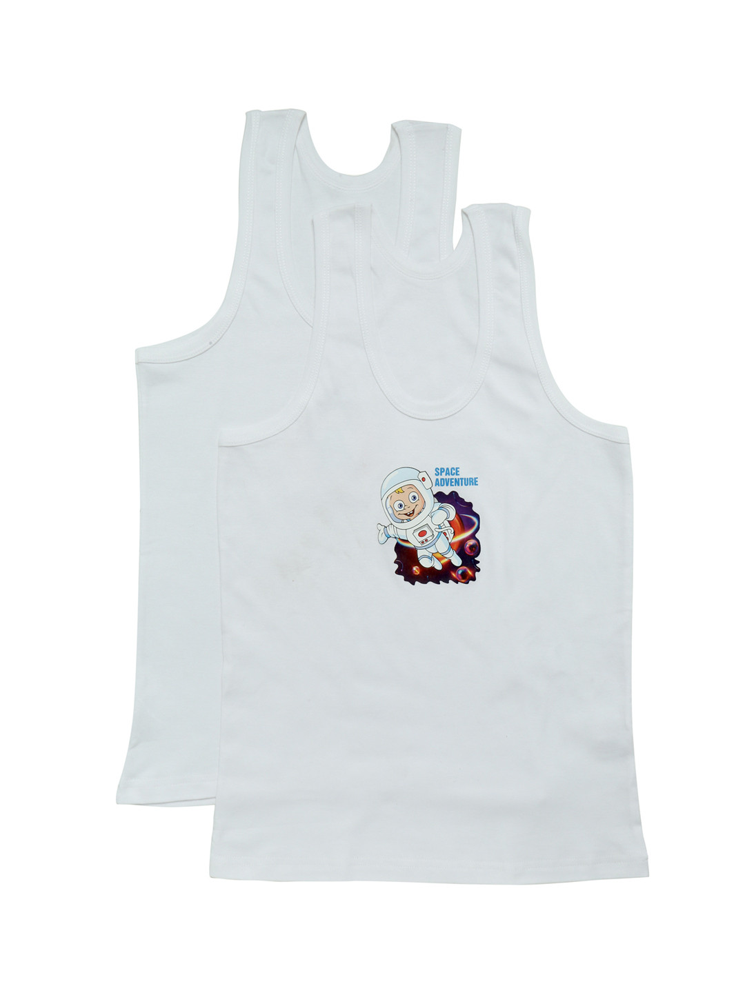 

YK Boys Pack Of 2 White Printed Innerwear Vests NINF511YK330