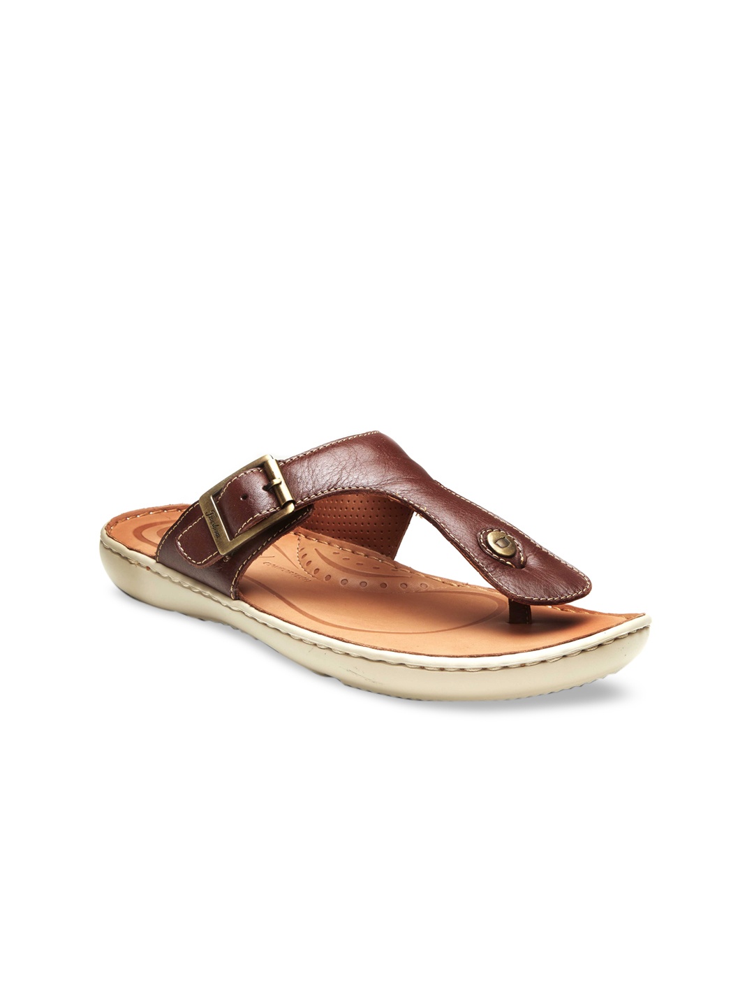 

Florsheim Men Brown Leather Comfort Sandals