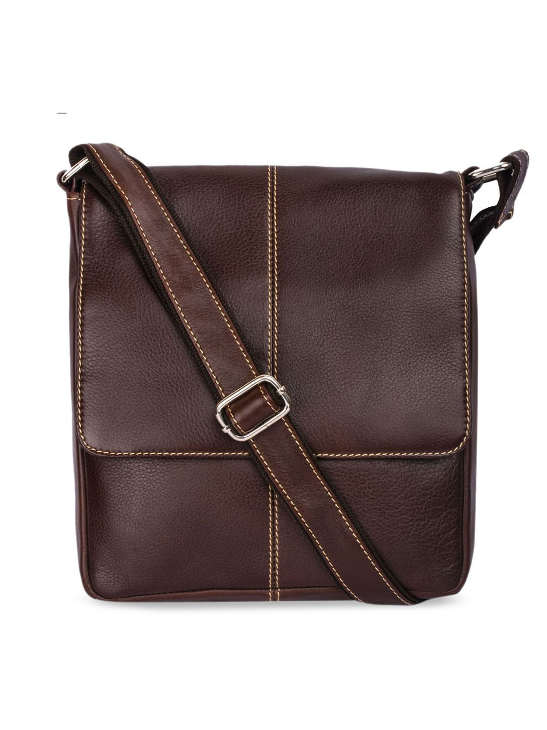 

Teakwood Leathers Unisex Brown Solid Messenger Bag