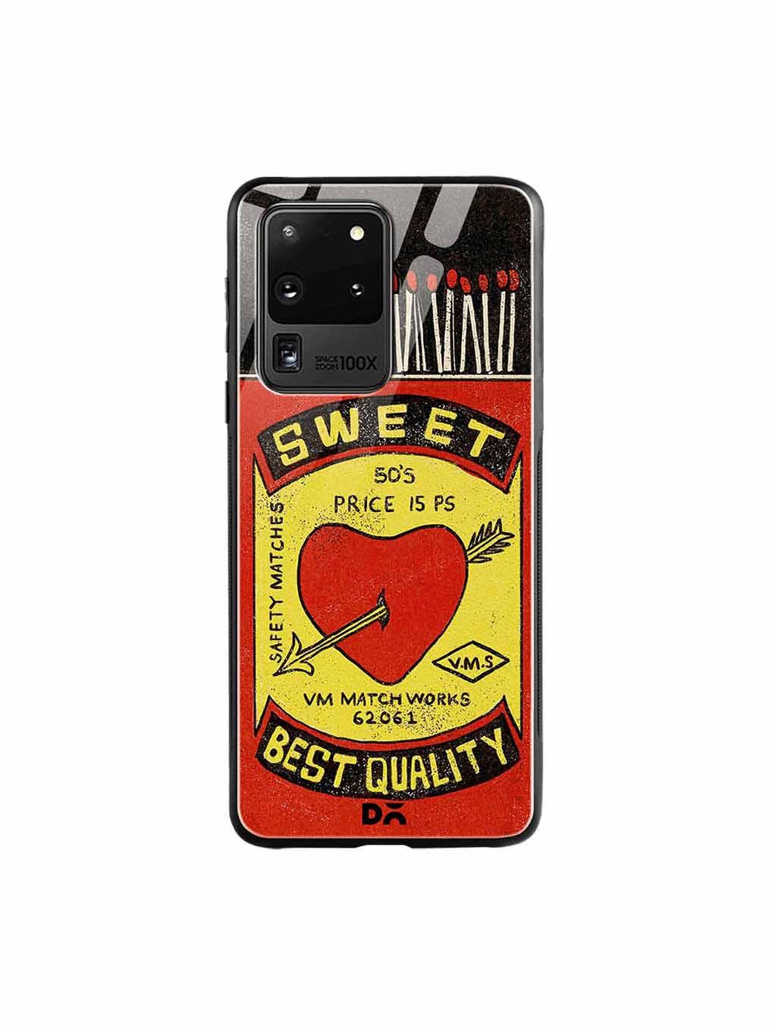 DailyObjects Black & Red Sweet Matchbox Samsung Galaxy S20 Ultra Glass Case