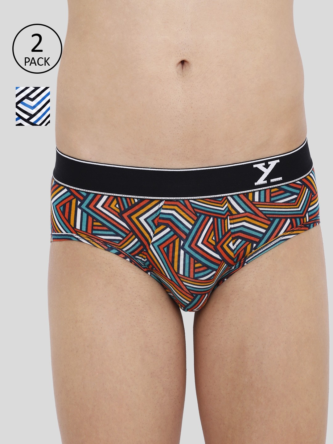 

XYXX Men IntelliSoft Antimicrobial Micro Modal Pack of 2 Linea Briefs XYBRF2PCKN303, Blue