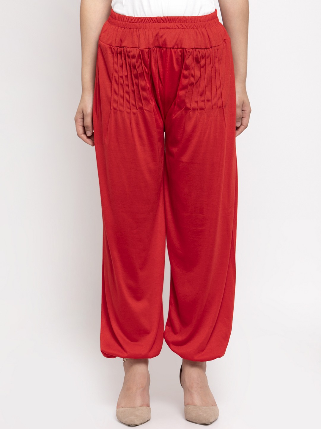 

GRACIT Women Red Solid Harem Pant