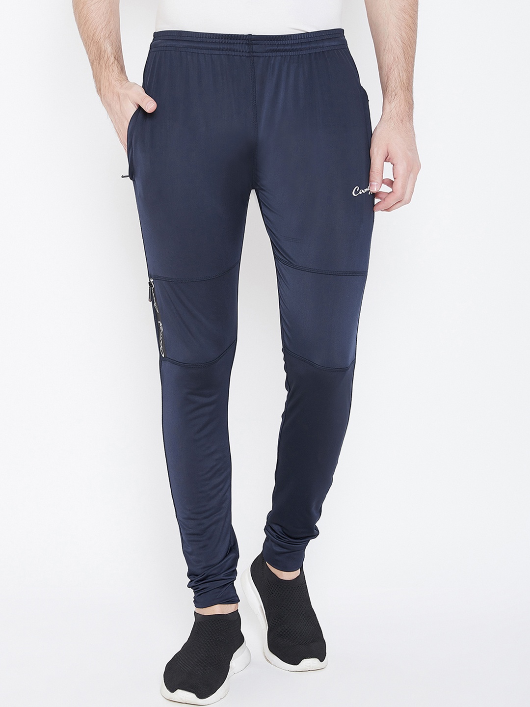 

Camey Men Navy Blue Solid Dry Fit Track Pants