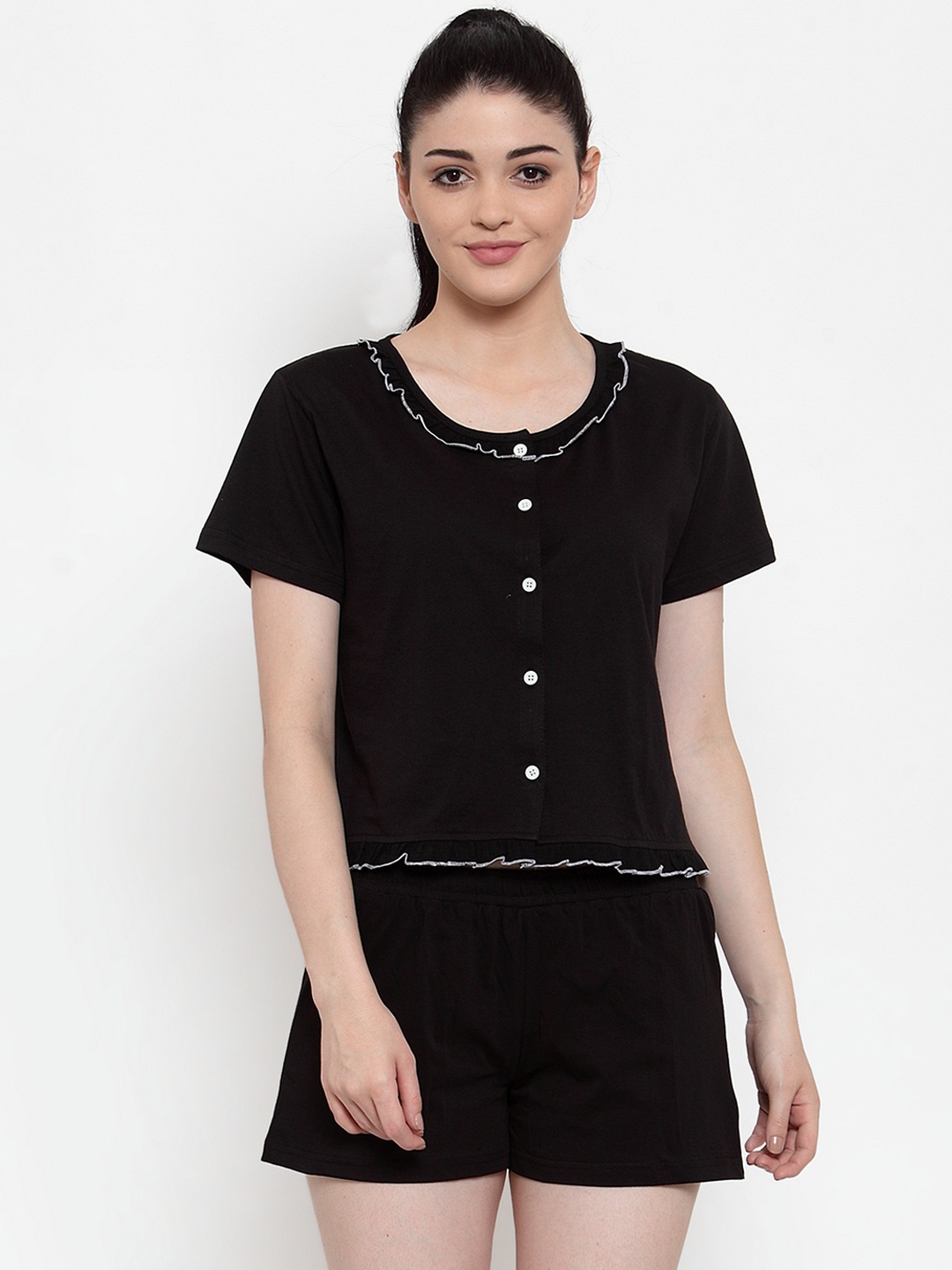 

Claura Women Black Night suit