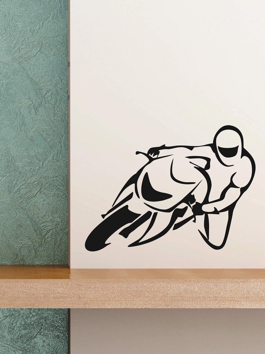 

WALLSTICK Black Biker Large Vinyl Sticker