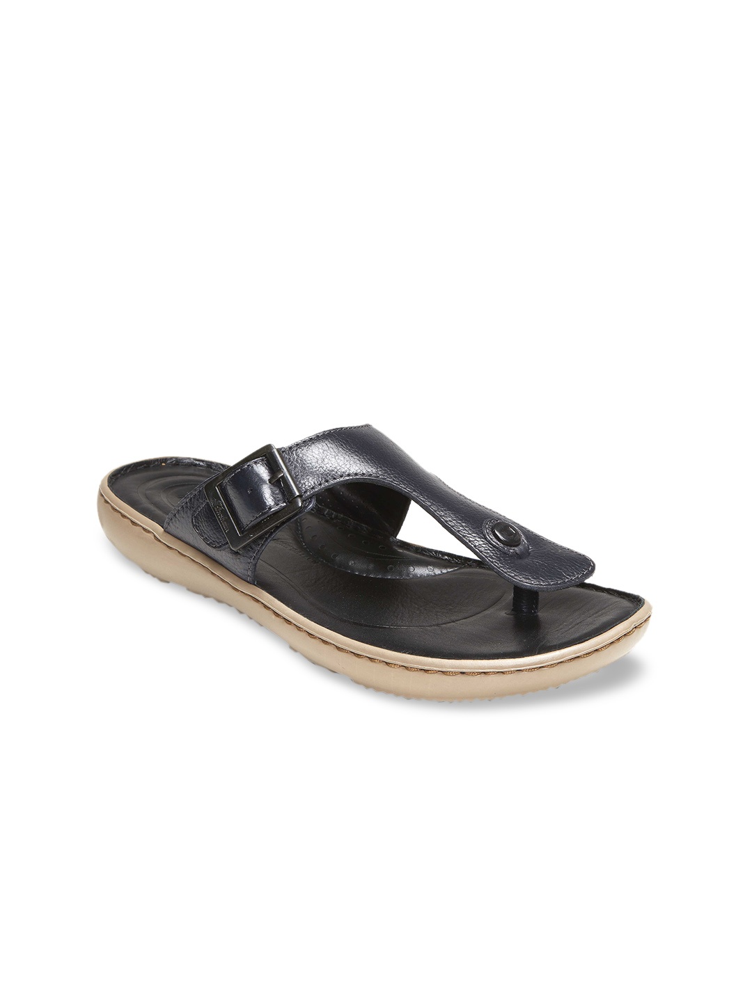 

Florsheim Men Navy Blue Leather Comfort Sandals