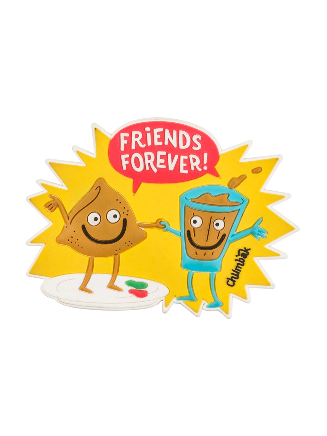 

Chumbak Yellow & Brown Samosa Chai Magnet