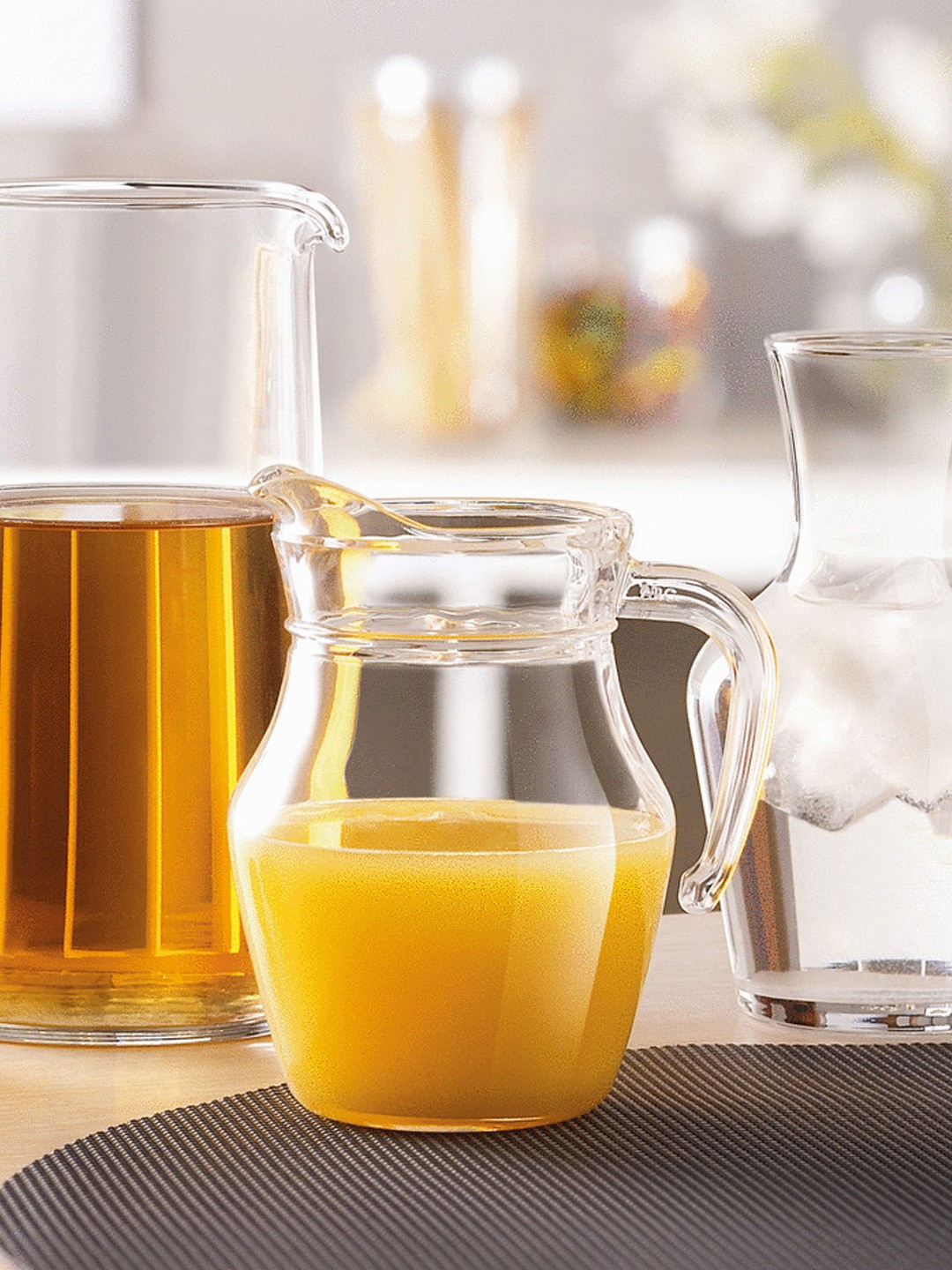 

INCRIZMA Set Of 2 Transparent Solid Glass Jugs