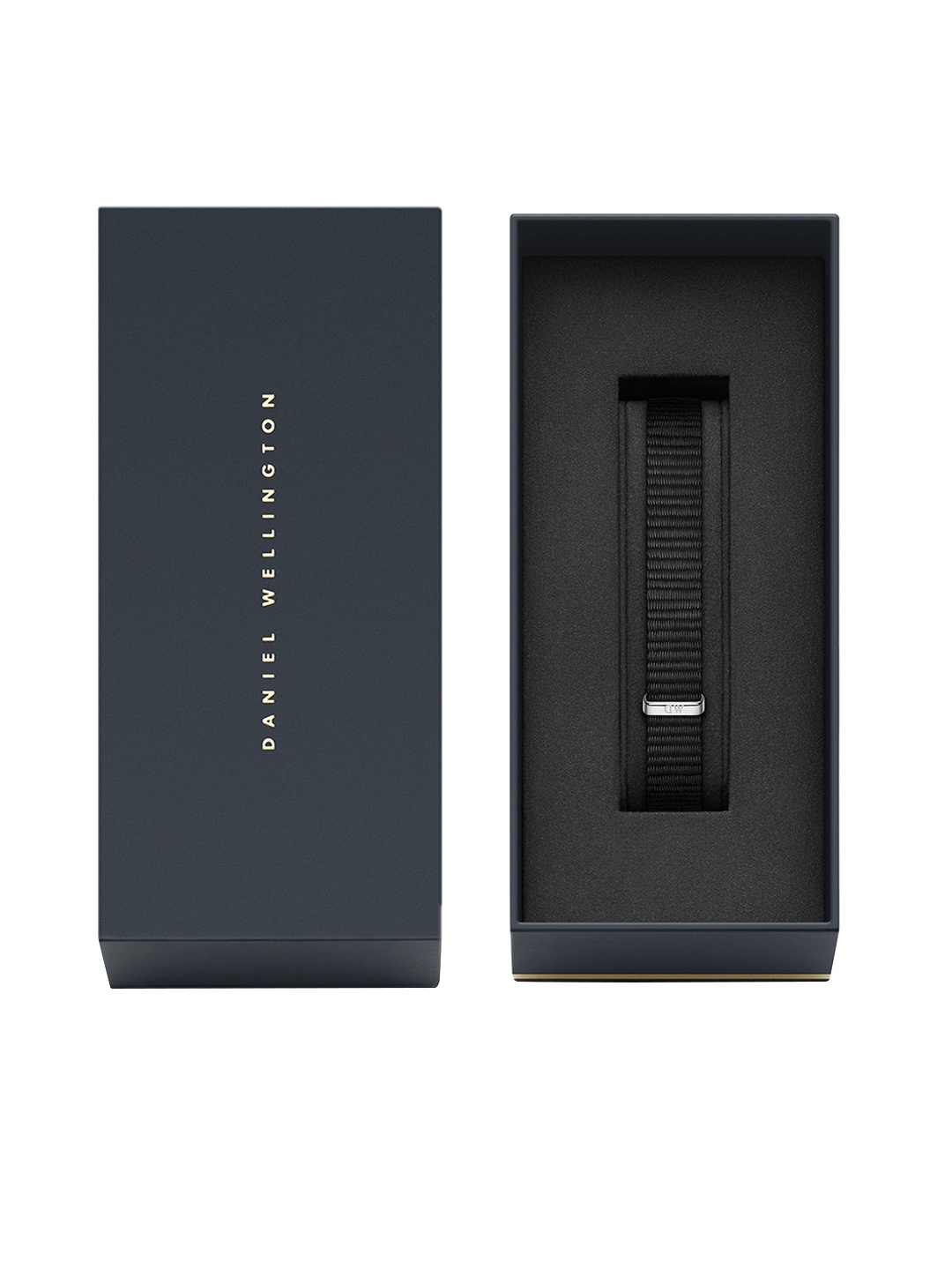 

Daniel Wellington Women Black Textured Synthetic Petite Cornwall Watch Strap