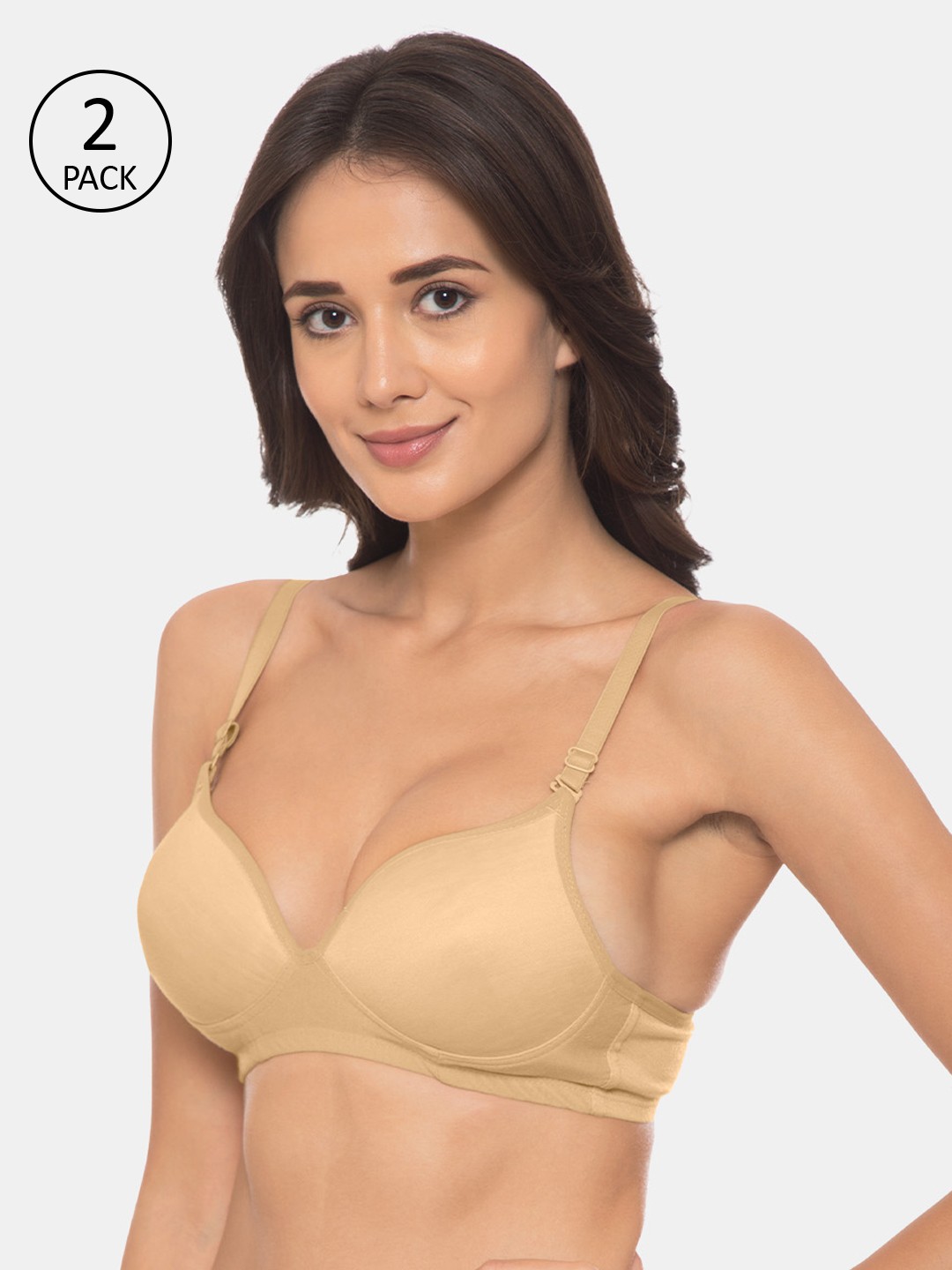 

Souminie Heavily Padded T-Shirt Bra, Beige