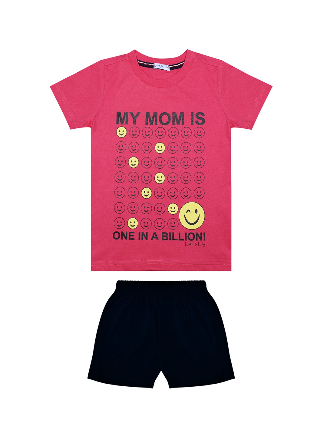 

Luke & Lilly Boys Pink & Black Printed Clothing Set