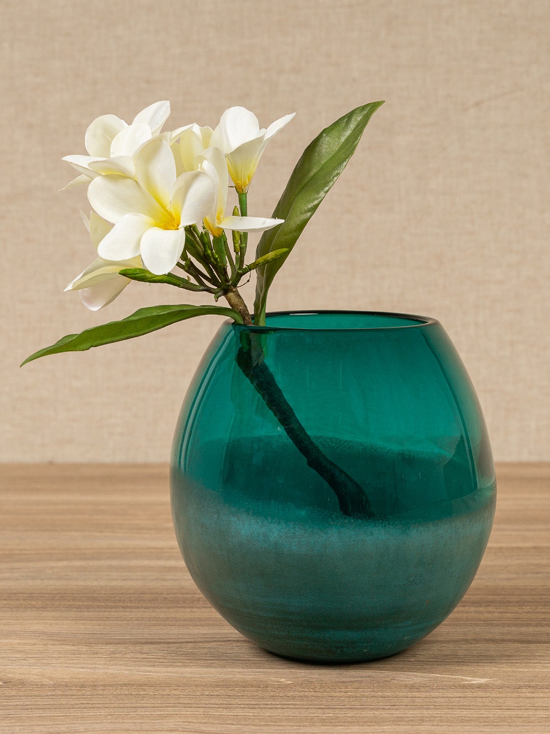 

Pure Home and Living Blue Solid Glass Spring Flower Vase