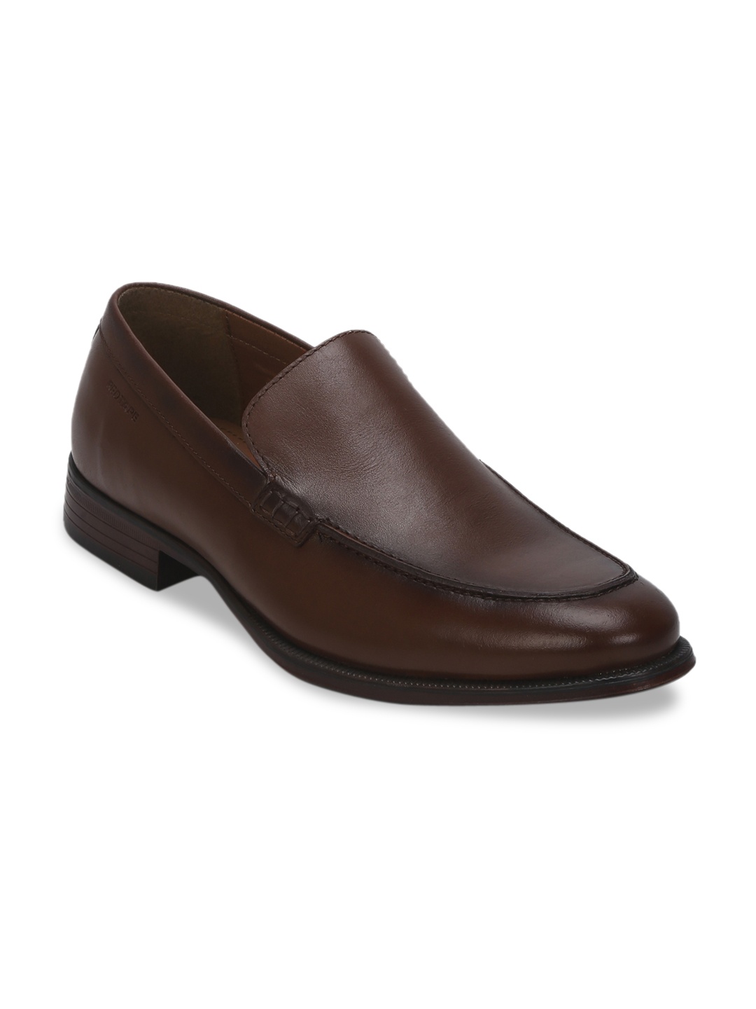 

Red Tape Men Brown Solid Leather Formal Loafers