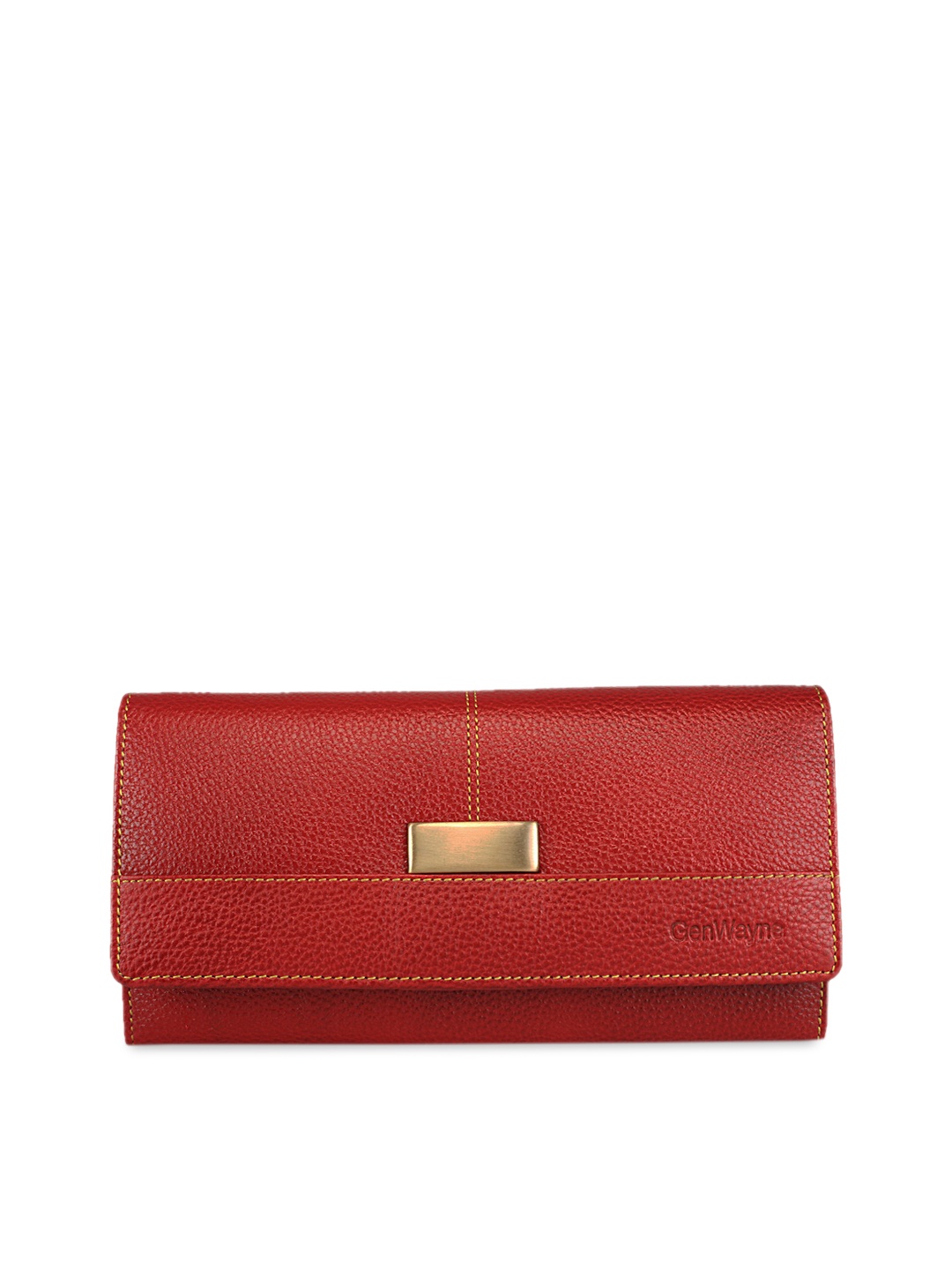 

GENWAYNE Women Red Solid Two Fold Wallet