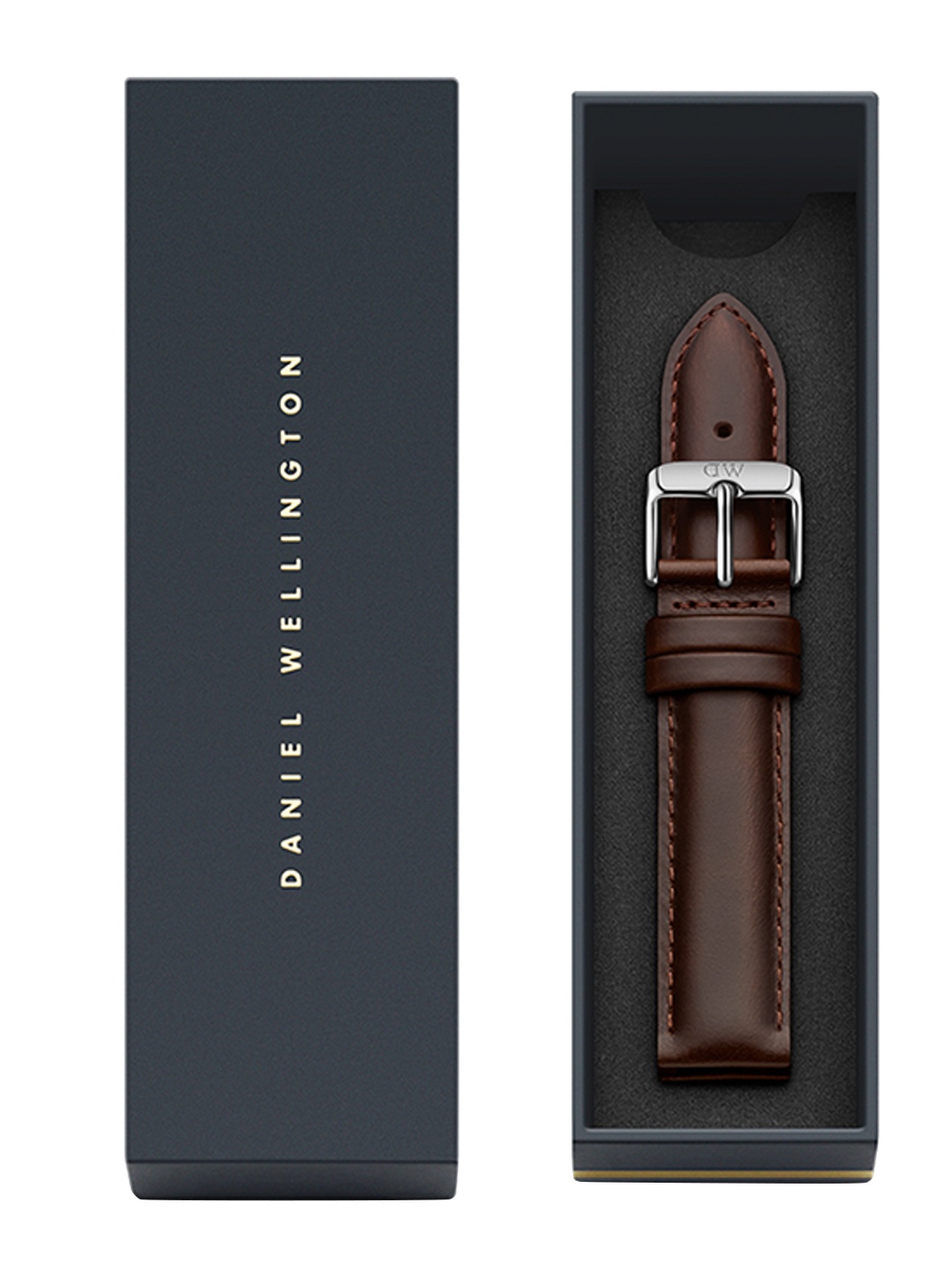 

Daniel Wellington Unisex Black Solid Leather Petite Reading Watch Strap, Brown