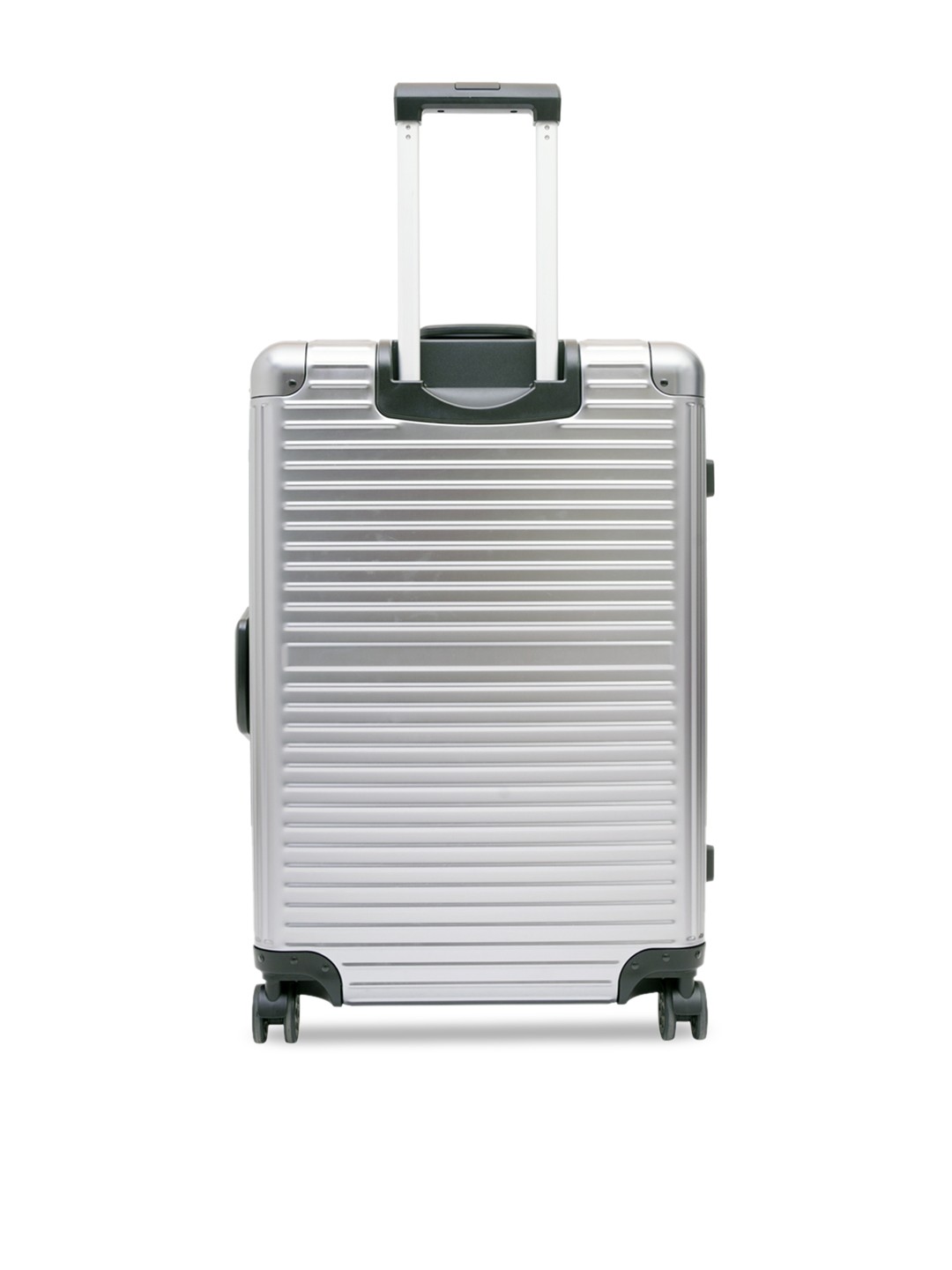

Tommy Hilfiger Unisex Grey Textured Hard-Sided 360-Degree Rotation Large Trolley Suitcase