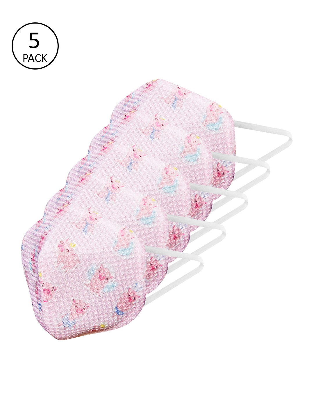 

Ahalyaa Kids Pink 5 Pcs 4 Ply Printed Reusable Washable Protective Outdoor Masks