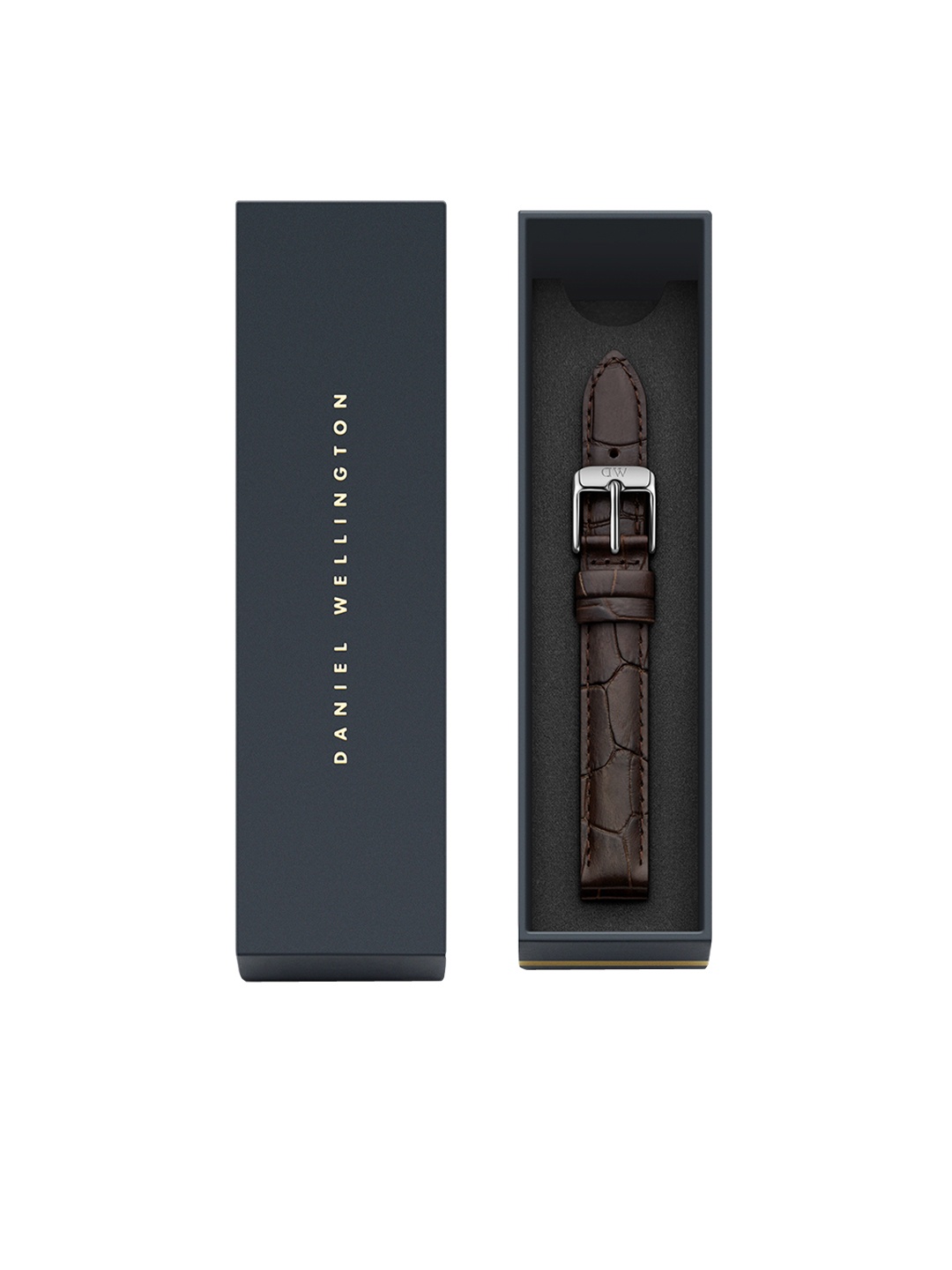 

Daniel Wellington Women Brown Textured Leather Petite York Watch Strap